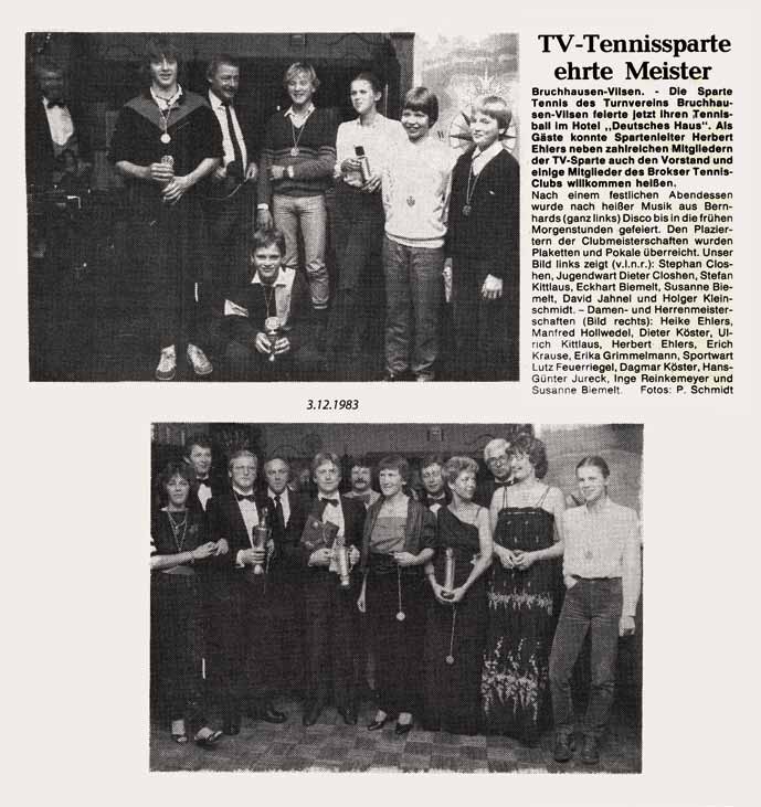 Vereinsball Tennisball 1983